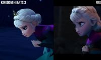 KH3 - Un filmato mette a confronto il mondo di Frozen con quello del film
